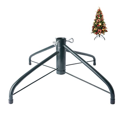 ELFJOY Weihnachtsbaumständer, 50 cm, Eisen-Metallhalterung, Gummiauflage mit Rändelschraube (50 cm) Cover