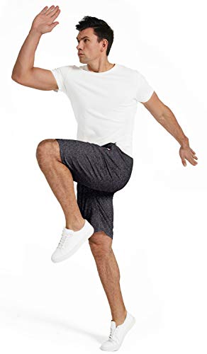 Kuyigo Men's Shorts Casual Classic Fit Drawstring Summer Beach Shorts Xxxl Dark Grey #TOP2