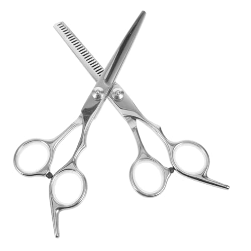 Ipetboom 2 Piezas accesorios de peluqueria tijera scissors peine recortadora de peluquero kit de corte de pelo más ingle cuchilla aseo cortar el pelo cerda Acero inoxidable al cromo vanadio