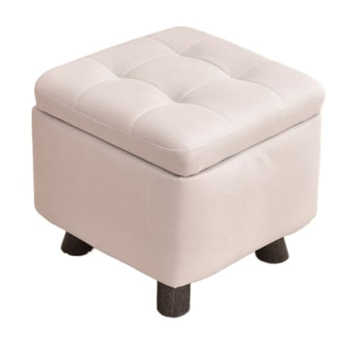 フットスツール 玄関 寝室 リビングルームや寝室の装飾用家具として使える収納付きフットレスト フットレスト オットマン(White)