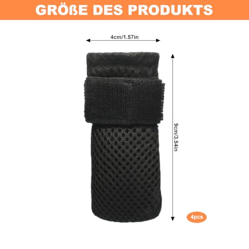 ZBKJYILF Pack 4 Verstellbare Netz Katze Schuhe, Kratzer Katze Handschuhe, Verstellbare Netz, für Haustiere Baden, NäGel Schneiden, Inspektion