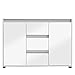 Produktbild trendteam smart living - Sideboard Kommode Schrank - Wohnzimmer - Sol - Aufbaumaß (BxHxT) 119 x 84 x 35 cm - Farbe Weiß Hochglanz mit Mehrfarbigen Blenden - 179886803