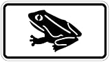 Aufkleber Verkehr Zusatzzeichen Krötenwanderung StVO Hinweis Schild Folie selbstklebend | Größe wählbar Made in Germany, Größe: 10,5x8 cm