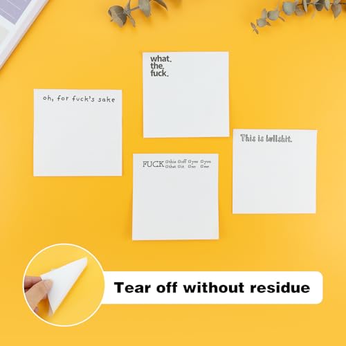 Funny Sticky Note, 4 Pieces Novelty Memo Pads Sticky Note, Funny Office Supplies, Current Mood Sticky Note Tabs, Office Desk Accessory Gifts (Style 1)