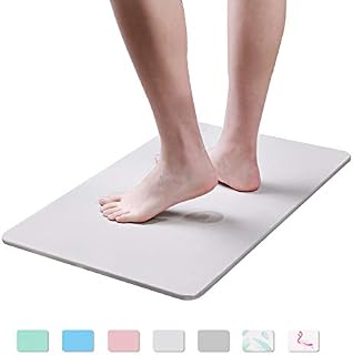 Egofine Bath Mat - Absorbent Diatomaceous Earth Bath Mat, Deodorant Non Slip Fast