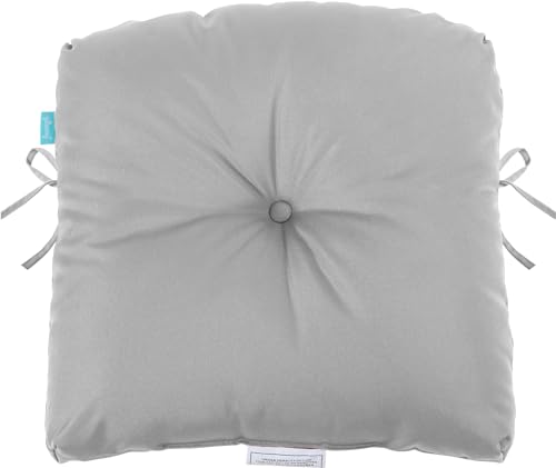 Image of QILLOWAY Outdoor Chair Cushion Set with Strings,Replacement Outdoor Cushions for Patio Furniture.(Light Grey)-Sets of 2