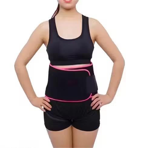 Belly Fat Burning Sweat Belt for Weight Loss with Core Support and Adjustable Strap Design Pink-image-26