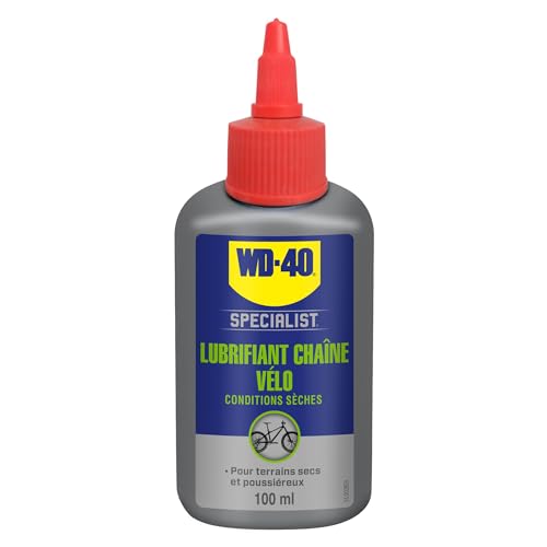 WD-40 SPECIALIST • Lubrifiant Chaîne Vélo Conditions Sèches • Burette • Réduit les points de friction • Formule au PTFE • Lubrification durable • 100 ML