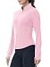 YSENTO Damen Sportjacke Laufjacke Funktionsjacke Wanderjacke Leicht Langarm Yoga Gym Sport Oberteil Atmungsaktive mit Daumenloch(Rosa,XS)