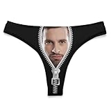 Generic Custom Thongs For Women Custom Face Thong T-back Underwear Personalized Funny Briefs Panties With Photo Gift For Girlfriend Wife Small