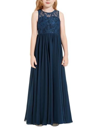Chiffon Flower Girl Dresses for Wedding Girls Lace Appliques Junior Bridesmaid Dress Birthday Party Pageant Gown