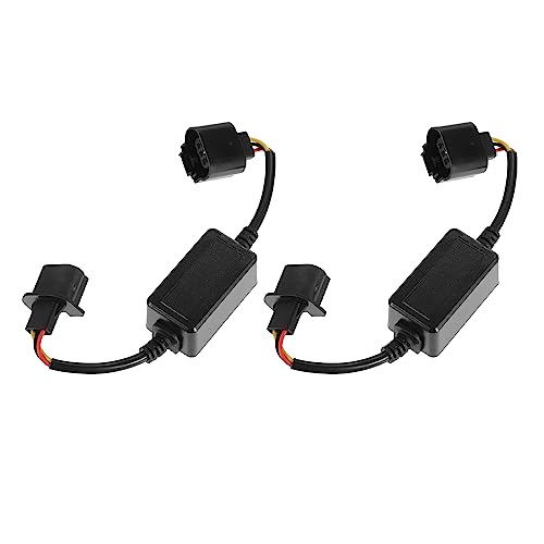 A ABSOPRO LED Car Headlight Canbus Decoder 9008 Error Free Warning Resistors Decoder Replacement Anti Flicker Resistor Plastic Black (Set of 2)