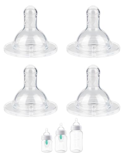Silicone Nipple for Philips Avent Anti-Colic Baby Bottles, Flow 3, 3m+, Fast Flow, 4 Count