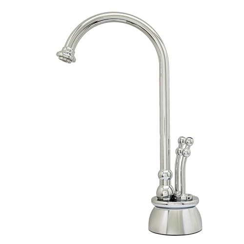 Image of Westbrass DT1F262-05 Docalorah 10 inch 2-Handle Hot and Cold Water Dispenser Faucet with Digital Tank and Filter, Polished Nickel