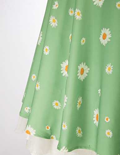 Image of Belle Poque Vintage Floral Dress for Women 2026 Summer A-line Sleeveless Flowy Midi Elegant Wedding Guest Cocktail Dress