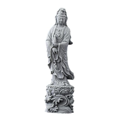 Statue Bouddhiste Guan Yin Ornement pour Centres de Table de Salon Zen