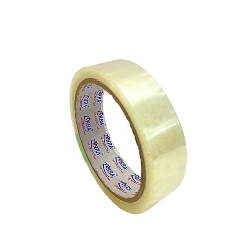 Image of ZOHRA 144 Cello Tape | 1 Inch (24mm x 65m), Transparent | pack of 144 rolls | Multipurpose Adhesive Tape for Office, Home, and Craft Projects (144)
