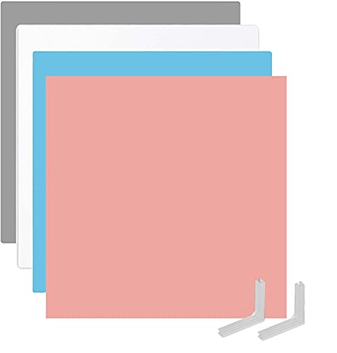 Youngerfoto 2 PCS Photo Backdrop Boards Kit, 24x24in Double Sided Waterproof Food Backdrops Tabletop Flat Lay Photography Backgrounds for Small Product Jewelry Cosmetics Props - 4 Color