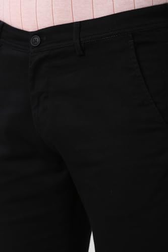 Image of Peter England Men's Slim Fit Stretchable Casual Trousers | Office & Everyday Wear | Comfortable & Smart Look