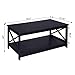Convenience Concepts Oxford Coffee Table with Shelf, Black