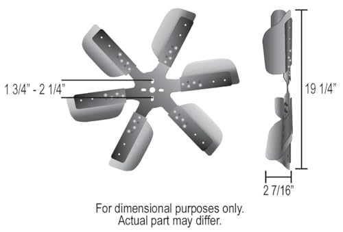 Derale 17019 Heavy Duty Fan Blade Series 1000 19" Stainless Steel Flex Fan Standard Rotation by Derale - Image 5