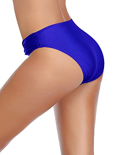 Image of Tempt Me Women Twist Bikini Bottom Moderate High Cut Bathing Suit Bottoms Ruched Swimsuit Bottom
