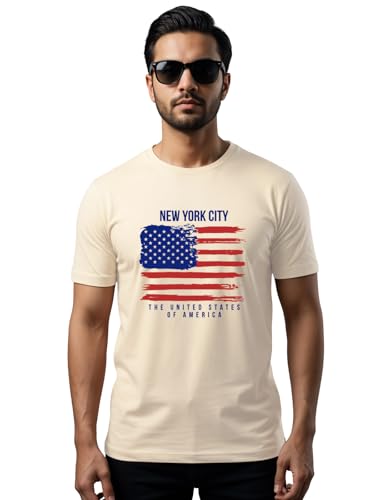 Image of ADRO Men's 100% Cotton Regular Fit T-Shirt