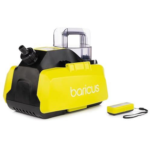 Baricus Schwimmende Pumpe 18V mit Fernbedienung – 5000 L/h Förderleistung – Mobile Wasserpumpe für Garten, Teich, Regentonne, Seen & Flüsse B-Ware (Ohne: Akku & Ladegerät)