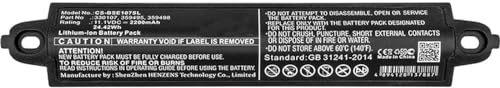 Uenergy Battery for Bose 404600, Soundlink, Soundlink 2, SoundLink 3, Soundlink II, SoundTouch 20 PN:Bose 330105, 330105A, 330107, 330107A, 359495, 359498, 404600, 404900 2200mAh / 24.42Wh