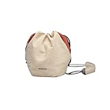 ドローストリングバッグ ショルダーバッグ ストラップ取り外し カメラバッグ 軽量 ポーチ (ホワイト)