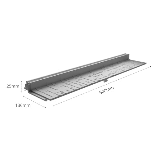 Miniatura 6 de Vodaland - Canal De Drenaje Con Rejilla Oculta Ranurada De Plastico Color Gris - Pack De 3 Metros Para Terraza Y Piscina, Aguas Pluviales Y Desagüe Solución Elegante Y Funcional Para Exteriores