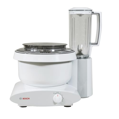 Image of Bosch Blender Bundle - White Universal Plus Mixer, Dough Hook Extender, and Blender