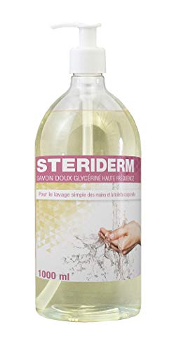 Steriderm Savon Doux Glycériné Haute Fréquence pour le Lavage Simple des Mains/la Toilette Corporelle 1 L
