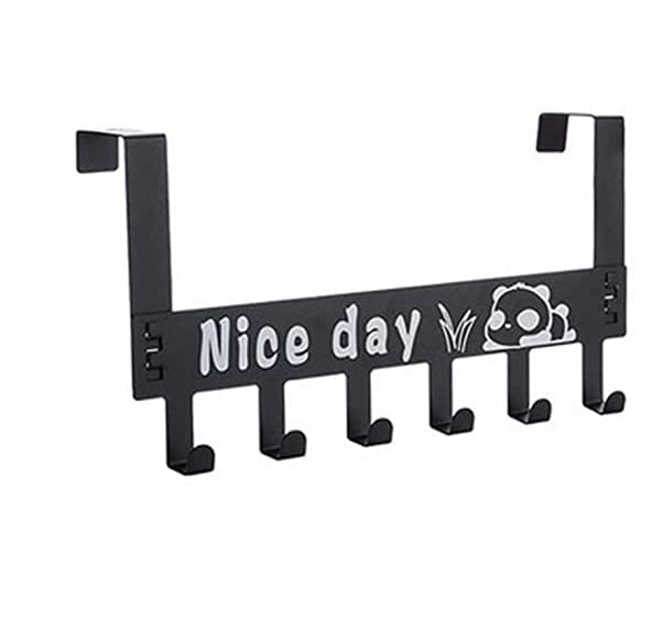 AKRIZA 6 Hooks Over The Door Hook Hanger for Hanging Cloth, Coat, Hat Organizers (1)