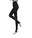 Yulaixuan Collant donna foderato in pile di cotone opaco Staffa di lana Collant spesso calpestare pantaloni caldi Leggings Villi (nero)