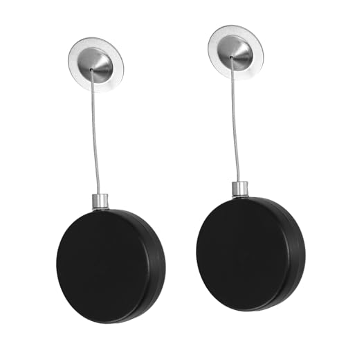 DOITOOL 2Pcs Theft Retractable Steel Cable Lock for Remote Controls and Gaming Controllers with Locking Clip and Cap for Showroom Security and Outdoor