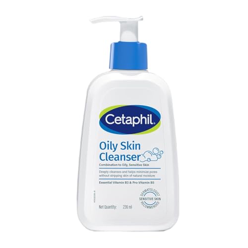 Image of Cetaphil Oily Skin Cleanser Face Wash 236 ml | Deep Cleansing for Oily, Acne Prone Skin | Gentle Foaming, Non-Irritating, pH Balanced | Dermatologist Recommended | For Your Sensitive Skin