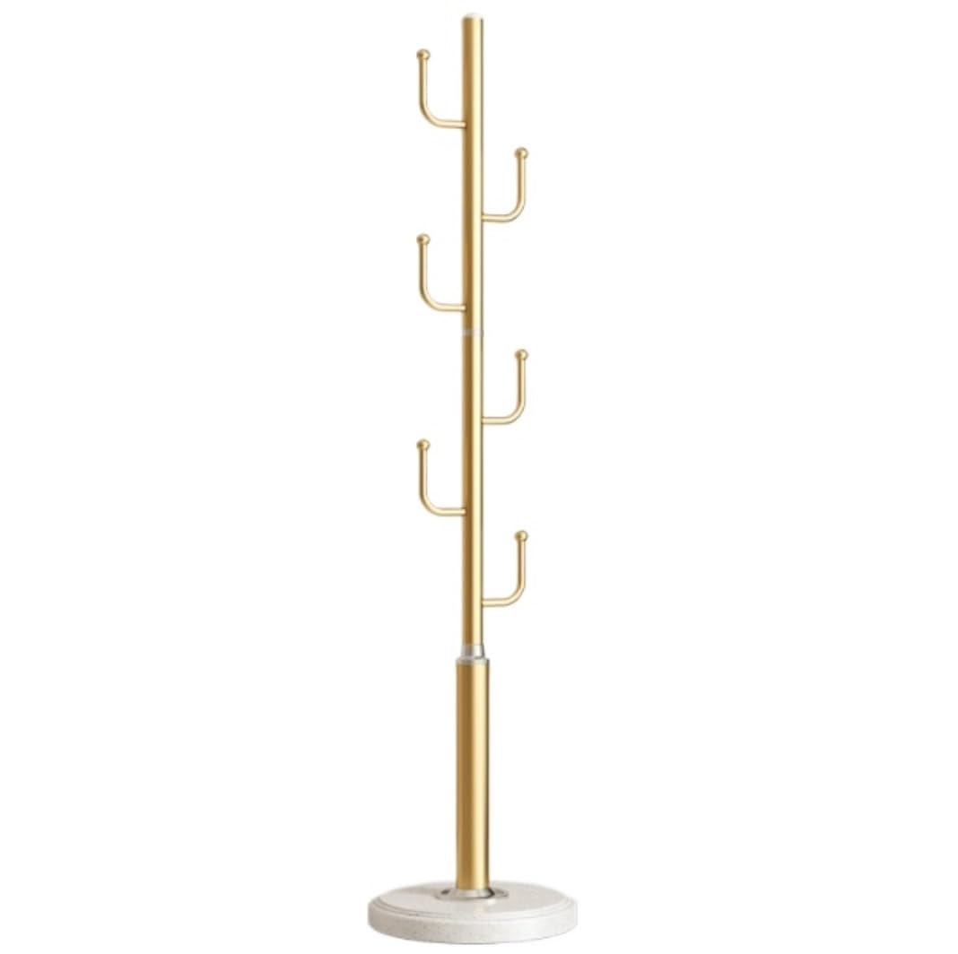 Iwenzhkpa A Iwenzhkp Coat Rack Coat Rack Freestanding With Hooks Standing Hat Stand Stainless Steeland Marble Base Tree Freestanding(A)