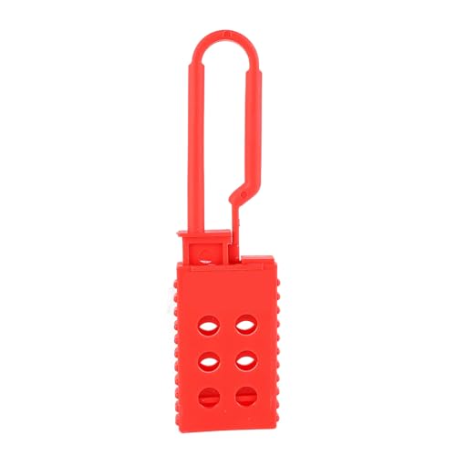 Natudeco 6 Holes Safety Lockout Safety Buckle Lock Insulated Safety Hasp Lock for Industrial Machinery Tools Equipment Maintenance