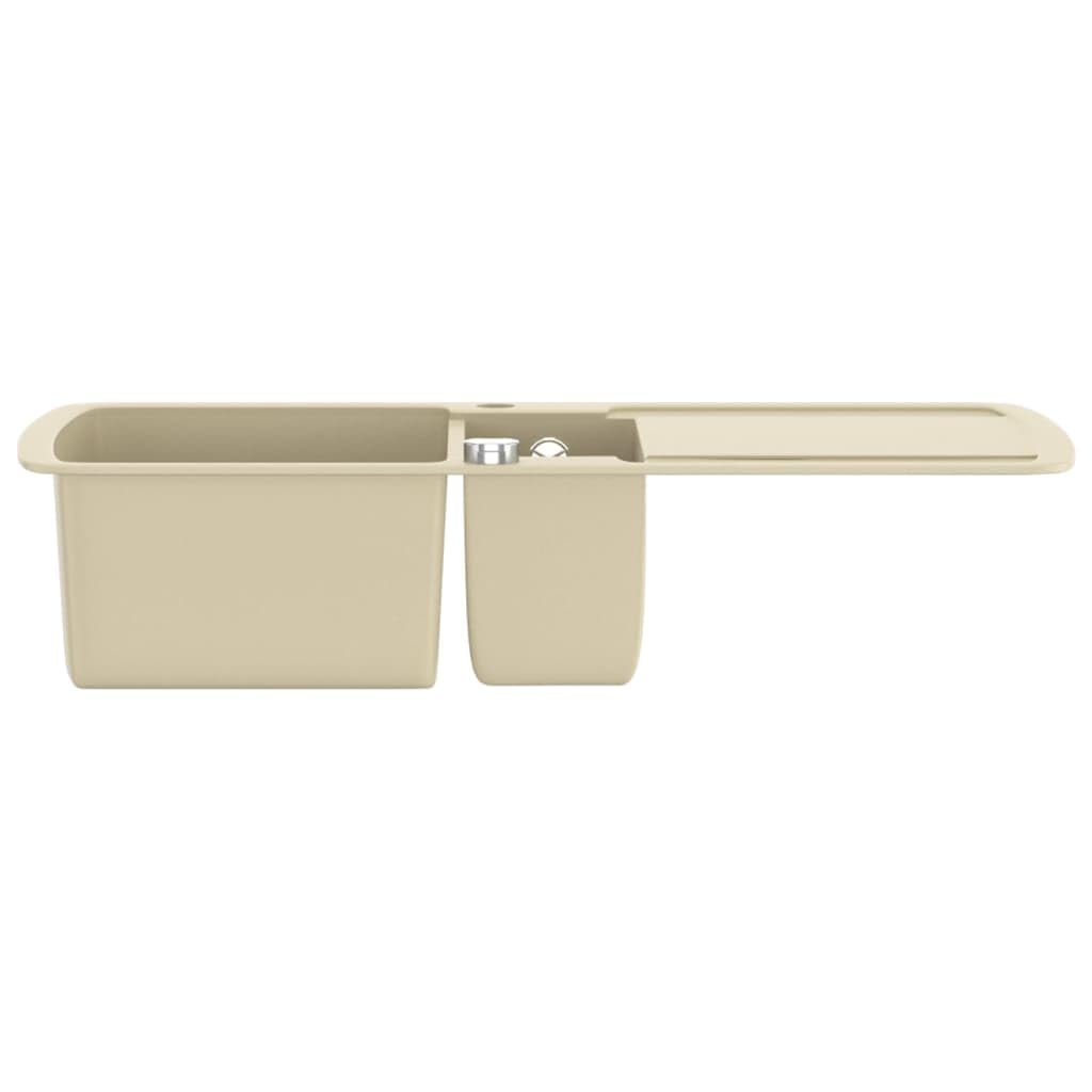 Fregadero de Cocina de Granito con Dos Senos Beige,Lavabos y fregaderos,Fregaderos,29.7kg-144854