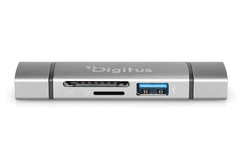 DIGITUS Hub à Double Lecteur de Carte USB-C/USB 3.0