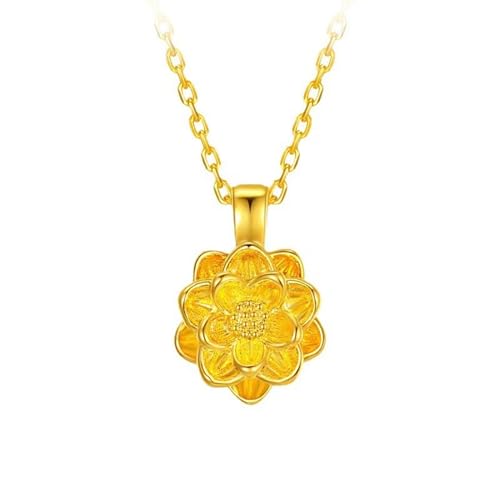Collier en Or 24 carats avec pendentif fleur, le cadeau idéal pour une future mariée