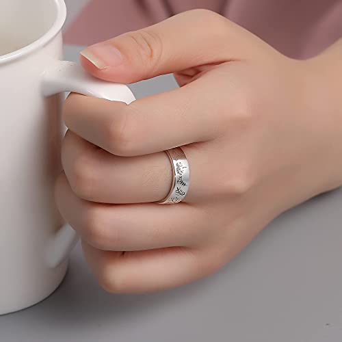 Wildflowers Rings,925 Sterling Silver Floral Rings For Women Girls Bohemian Delicate You Belong Among The Wildflowers Ring Floral Daisy Ring Summer Spring Flower Finger Wedding Bands Jewelry Gifts For Her Size 9 #TOP3