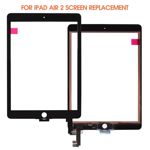 Arbilato Display für iPad Air 2 9,7 Zoll A1566 A1567 Touchscreen für iPad Air 2. Generation, Digitalisierer, Glas, Sensoren, Ersatz-Set (schwarz)