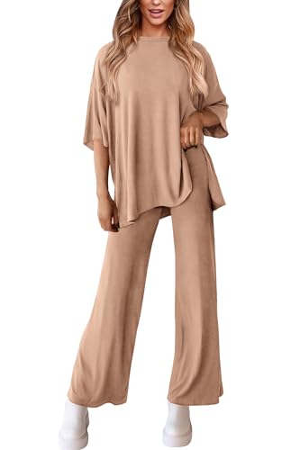 PRETTYGARDEN Two Piece Sets For Women Summer Fashion Lounge Matching Set 2025 Travel Vacation Airport Outfits Clothing