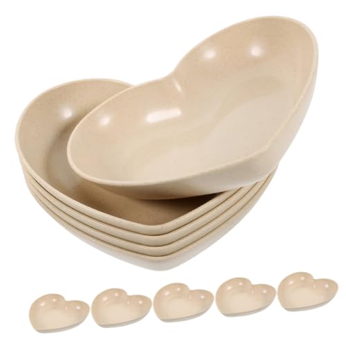 GANAZONO 10個ヤドカリ用フードディッシュ 耐摩耗性 爬虫類用ウォーターボウル ハート形 餌皿 水入れ 設計 小型爬虫類 クモ ムカデ 飼育用品