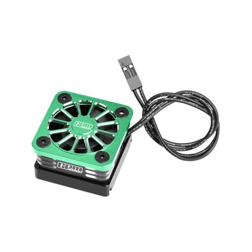 Aluminum ESC High Speed Cooling Fan 20000 RPM (BL-2S: 3383 & Velineon VXL-3S: 3355R) for Traxxas 1:16 Mini XRT/Mini Slash / 1:16 Maxx / 1:8 Jato 4X4 / 1:10 Slash Mudboss/Fiesta ST Rally - Green