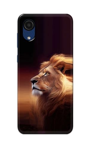 Image of Plastic Printfidaa Printed Hard Back Cover Case For Samsung Galaxy A03 Core Back Cover (Danger Lion) -112, Multicolor
