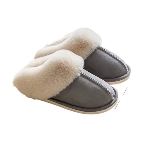 Pantoufles en fourrure moelleuse femme finis les sols froids en hiver