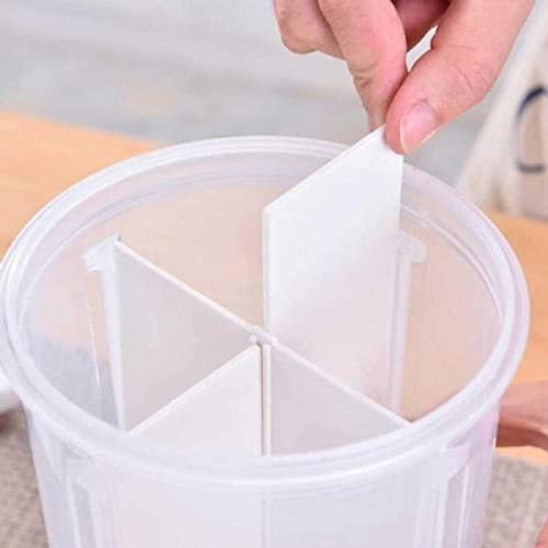 Image of 4 Sections Air Tight Transparent Storage Container Jar (1)